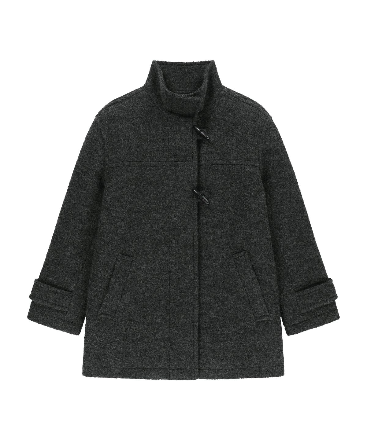 마리떼 프랑소와 저버(MARITHÉ + FRANҪOIS GIRBAUD) W HIGH NECK PADDED HALF COAT charcoal