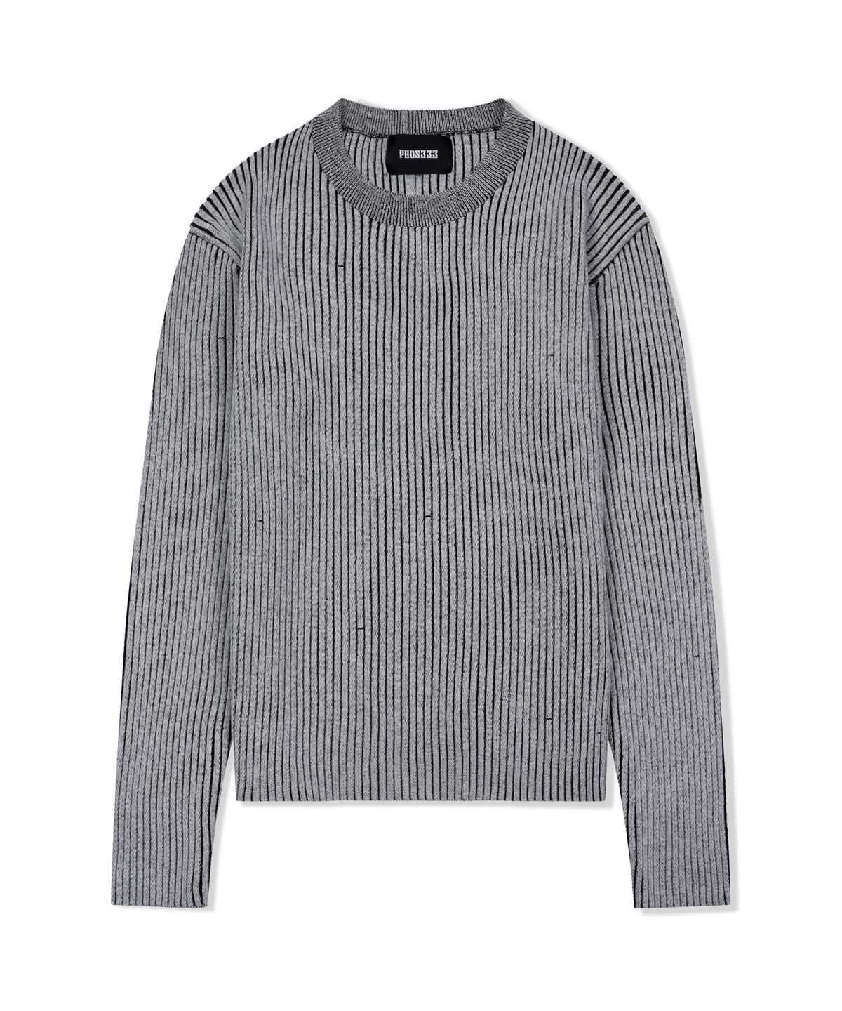 포스333(PHOS333) M Ribbed Knit Sweater/Grey