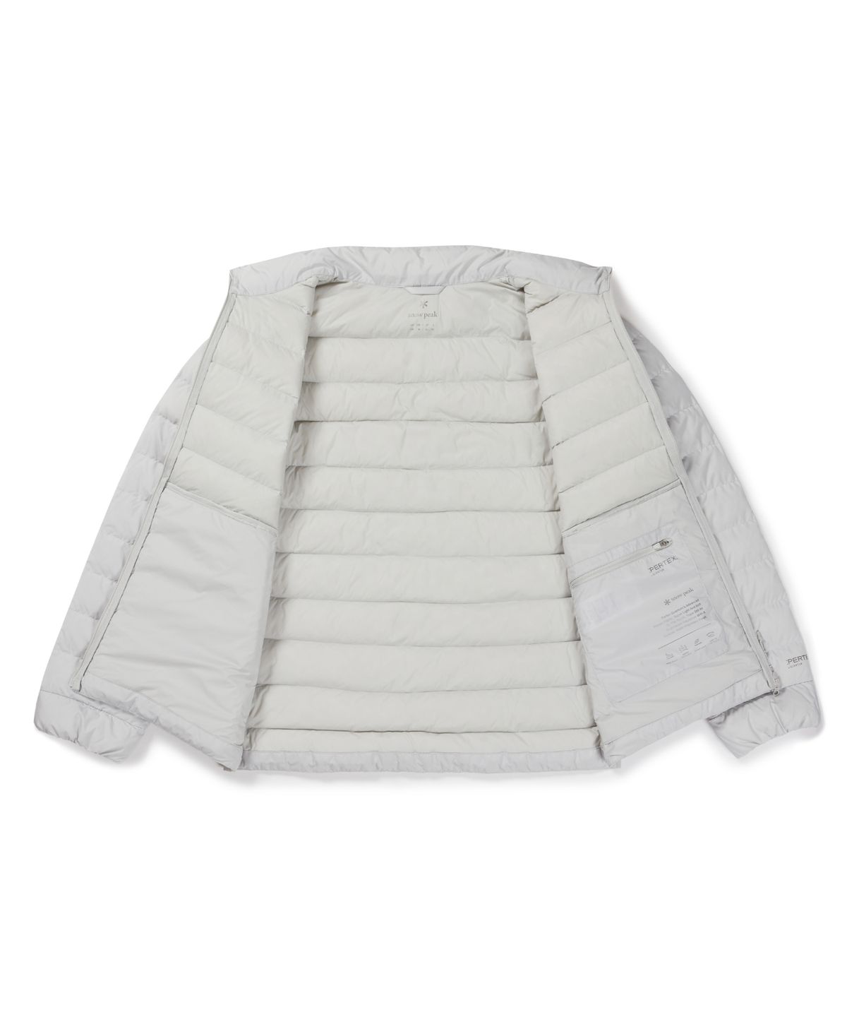 스노우피크 어패럴(SNOWPEAK APPAREL) 에어노바 퍼텍스 퀀텀 스탠드넥 경량 다운 자켓 (S26WUPDJ16) Light Gray