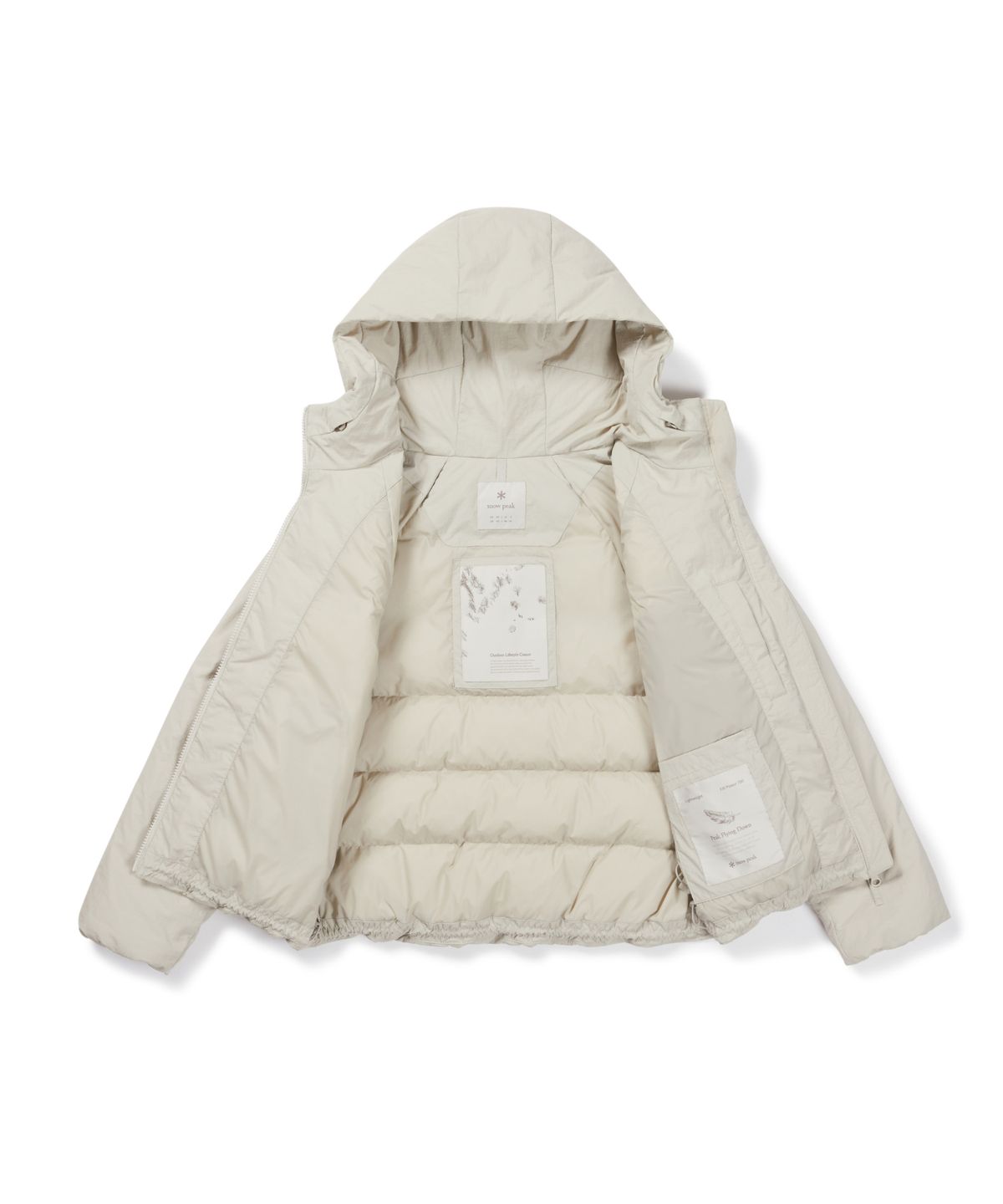스노우피크 어패럴(SNOWPEAK APPAREL) 랜드 여성 후드 경량 다운 자켓 (S26WWGDJ51) Light Beige
