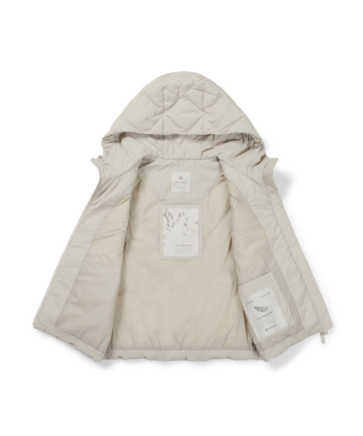 스노우피크 어패럴(SNOWPEAK APPAREL) 랜드 여성 다이아 퀼팅 경량 다운 베스트 (S26WWGDV63) Light Beige