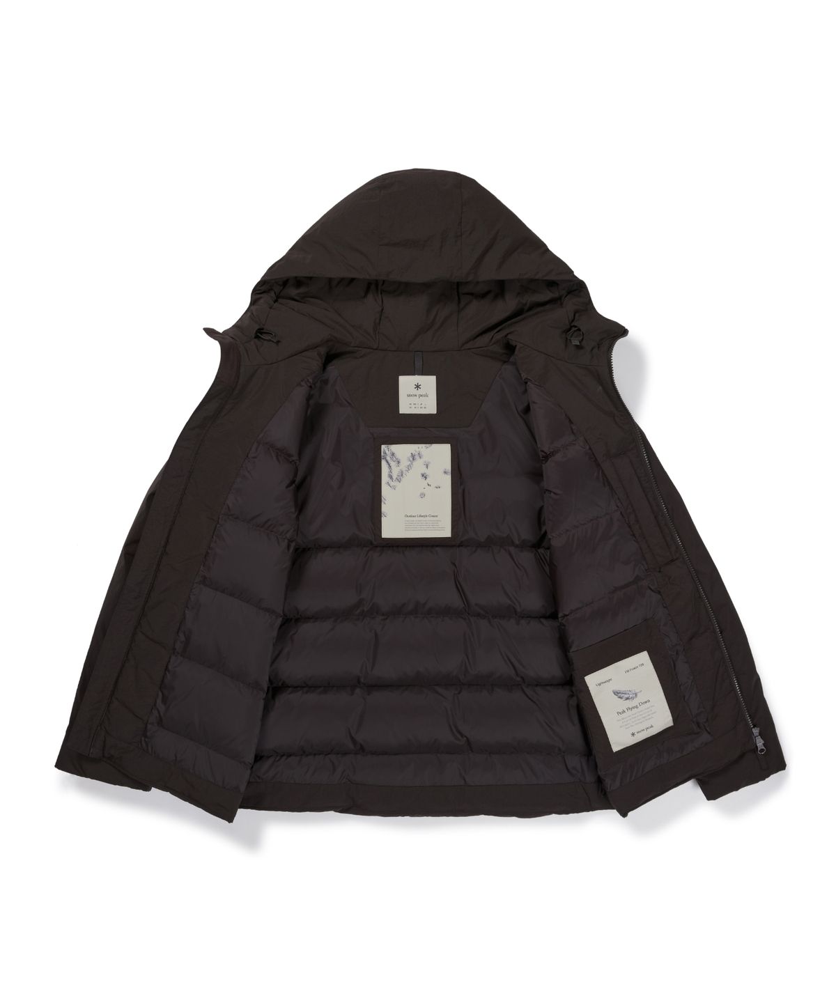 스노우피크 어패럴(SNOWPEAK APPAREL) 랜드 후드 경량 다운 자켓 (S26WMGDJ50) Choco Brown