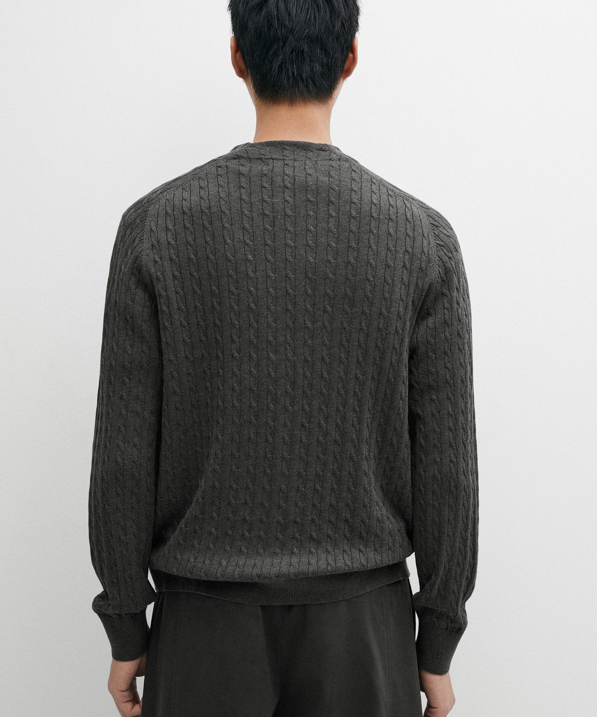 마시모두띠(MASSIMO DUTTI) 케이블 코튼 블렌드 니트 가디건