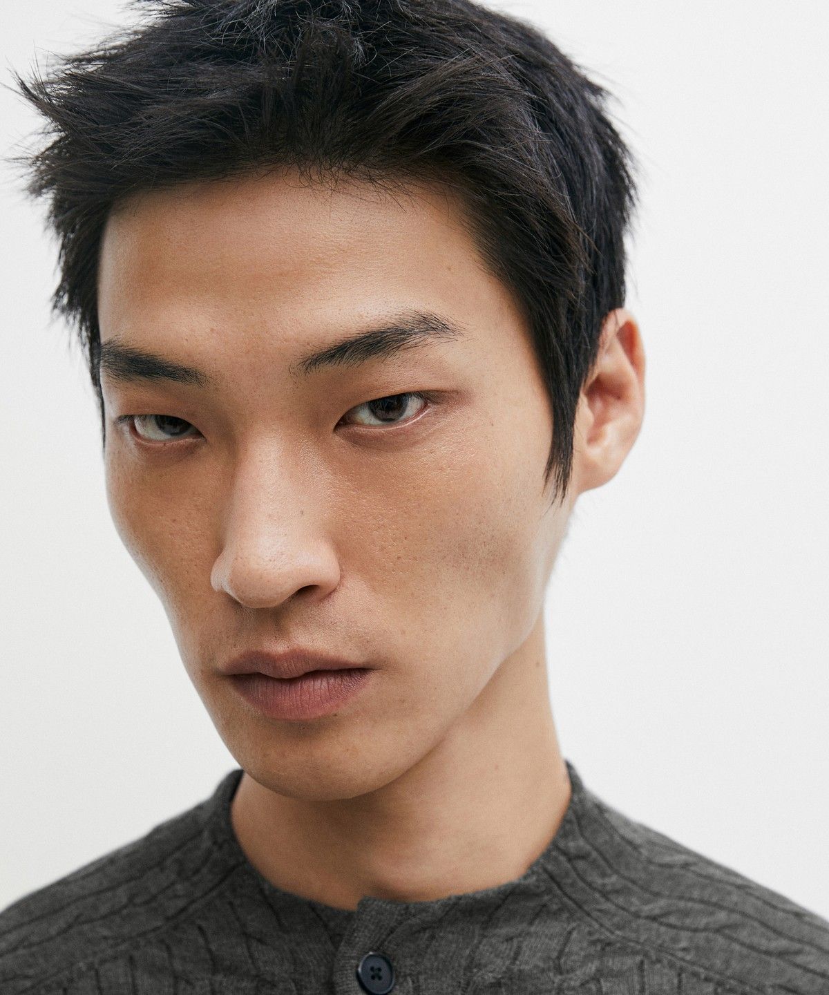 마시모두띠(MASSIMO DUTTI) 케이블 코튼 블렌드 니트 가디건