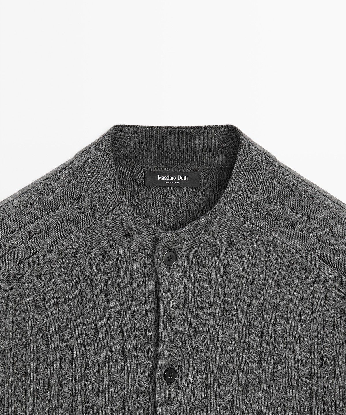 마시모두띠(MASSIMO DUTTI) 케이블 코튼 블렌드 니트 가디건