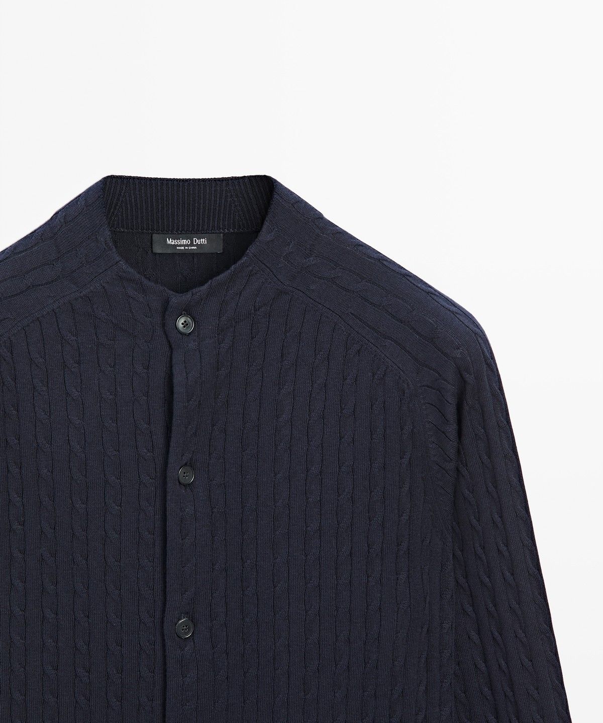 마시모두띠(MASSIMO DUTTI) 케이블 코튼 블렌드 니트 가디건