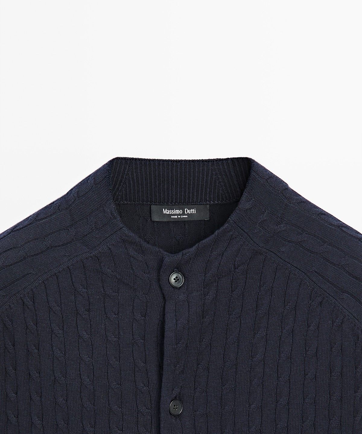 마시모두띠(MASSIMO DUTTI) 케이블 코튼 블렌드 니트 가디건
