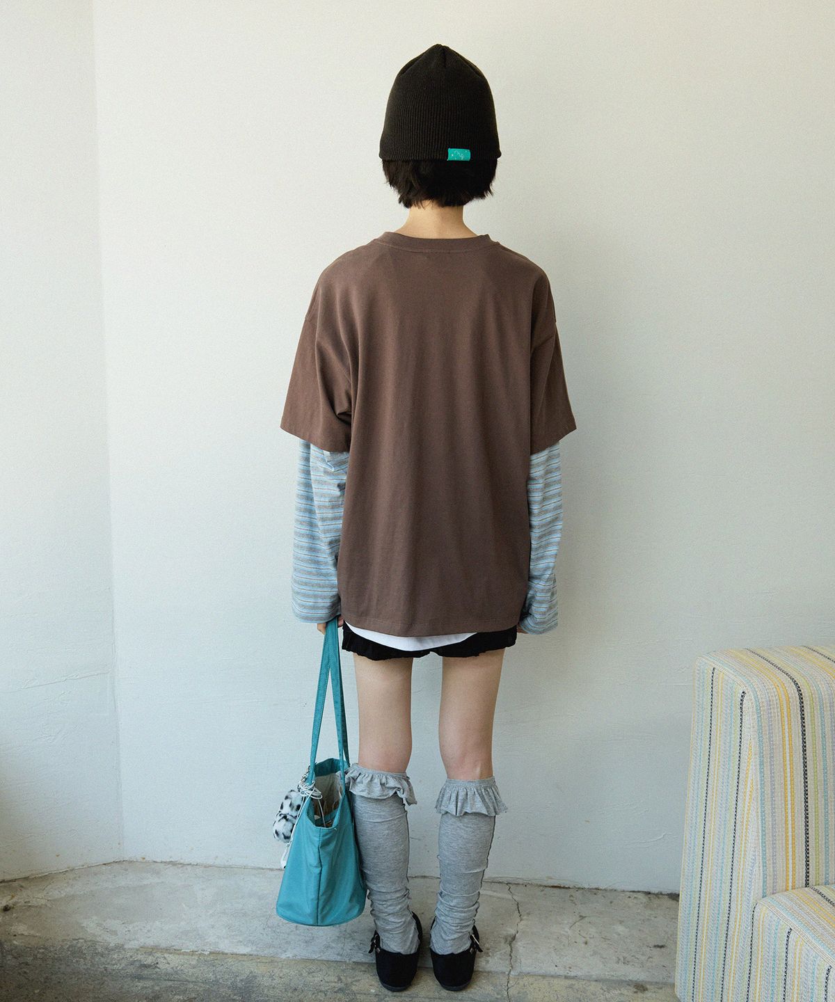 마우그(MAUG) 마우그룸 스타 반팔 티셔츠 브라운