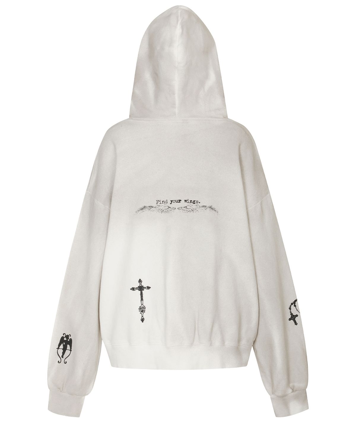 플레어업(FLAREUP) Dirty-Washed Zip Hoodie (FL-066_Off White)