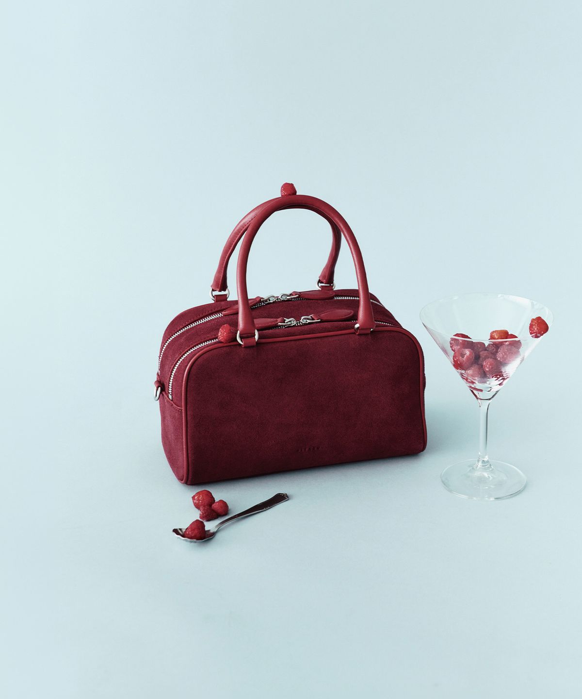 시야쥬(SIYAZU) SIAC3144 Mini Puff Suede Bag_Wine