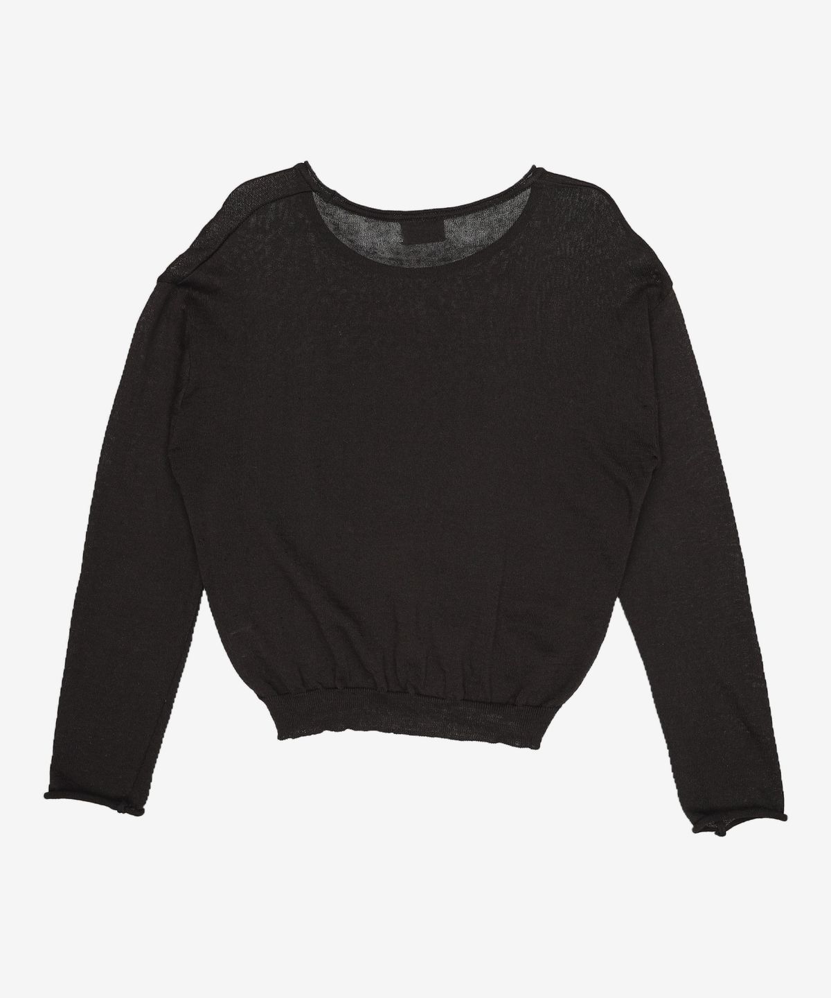 모이아(MOIA) linen round knit (black) S