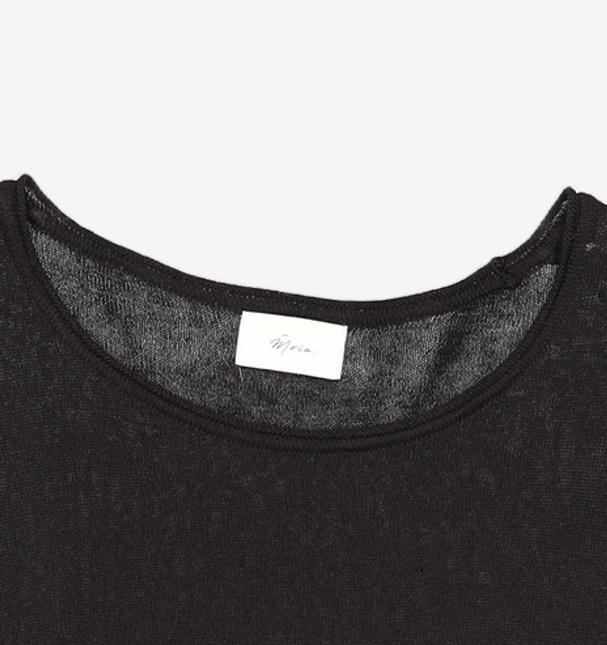 모이아(MOIA) linen round knit (black) S