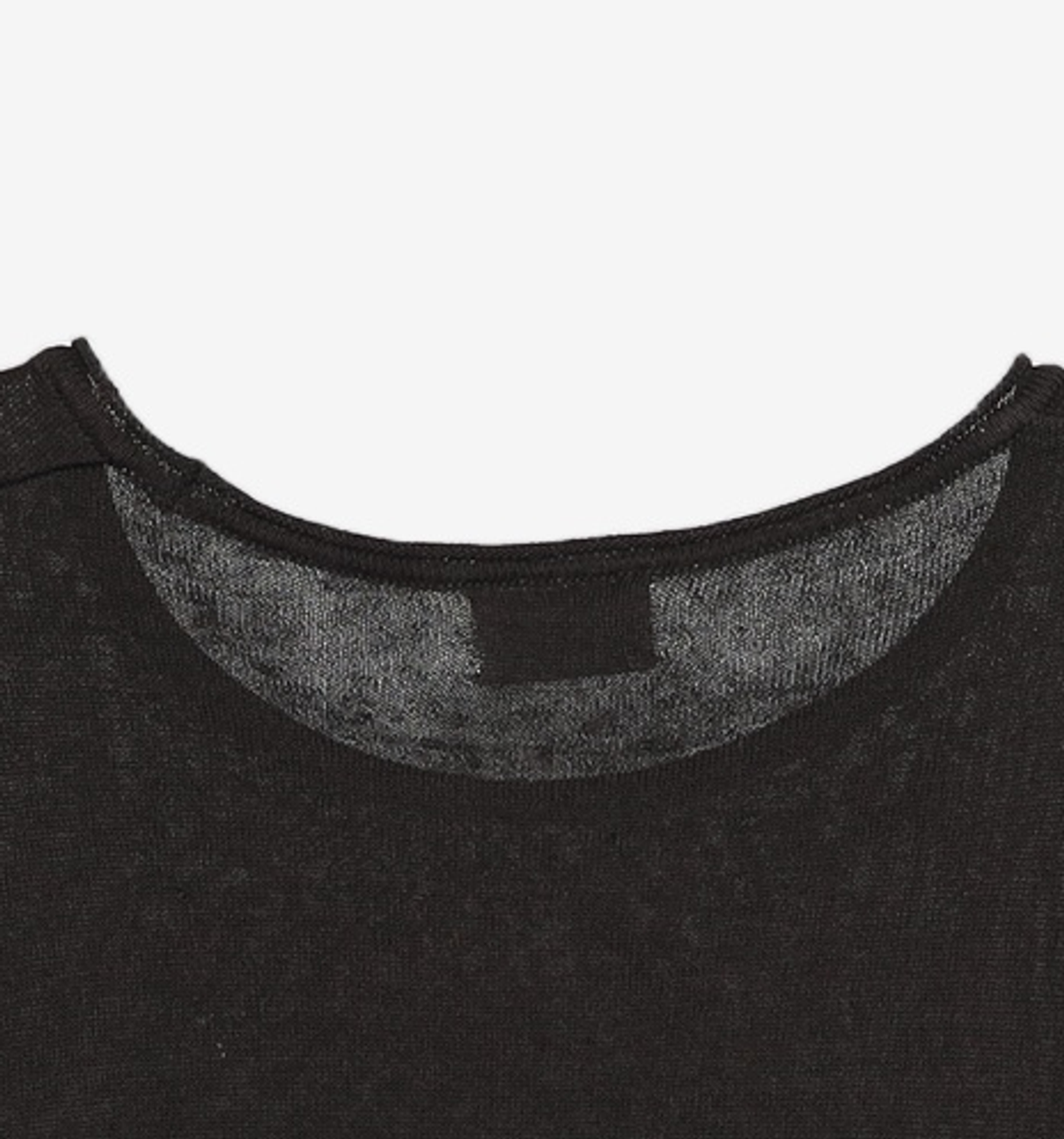 모이아(MOIA) linen round knit (black) S