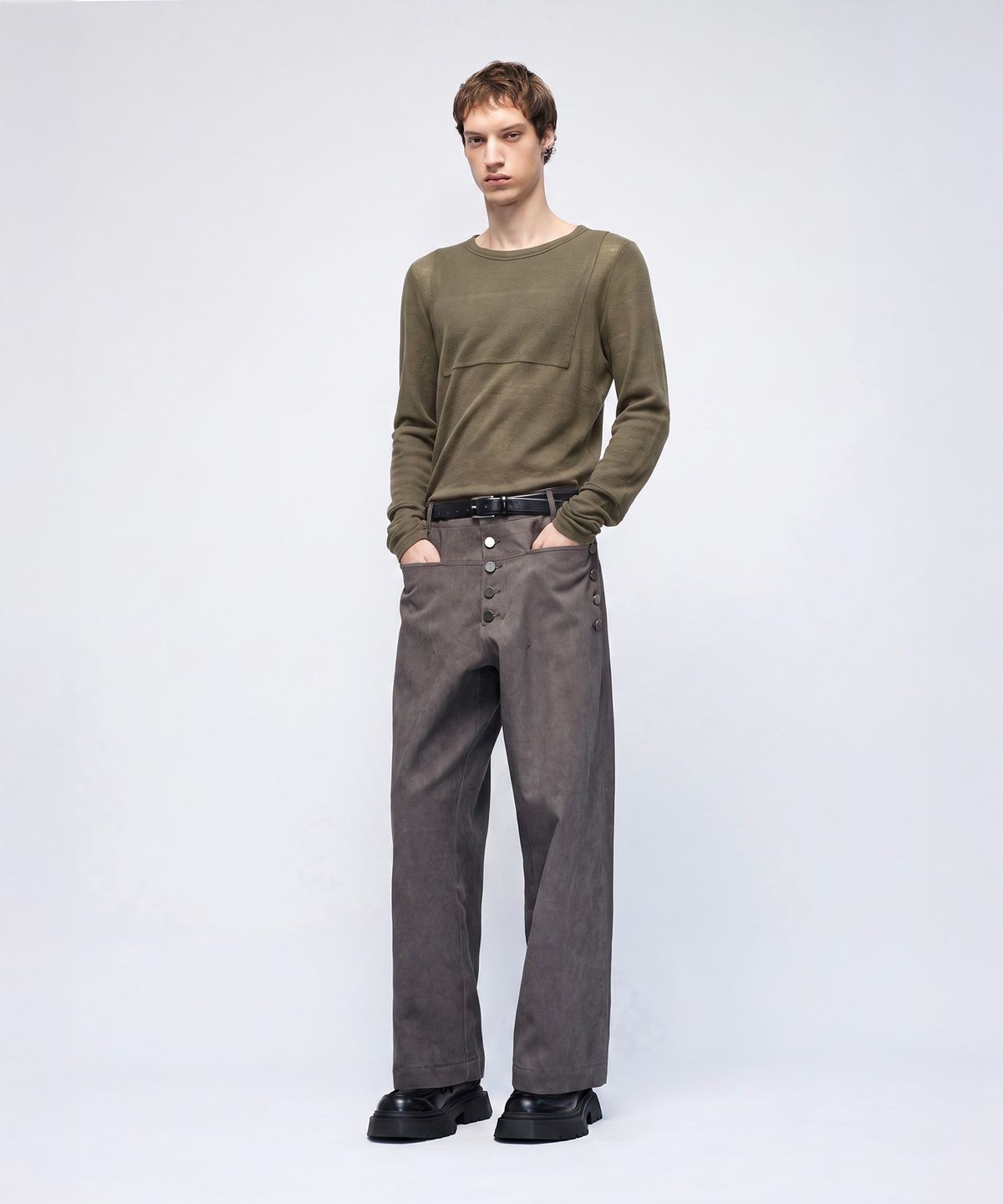 몰프(MORPH) Divided Wool Texture Long Sleeve