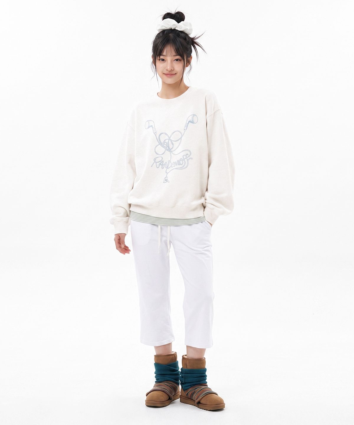 랜덤오프(RANDOMOFF) TANGLED EARPHONE SWEATSHIRT (3color) [RLZM_0010]