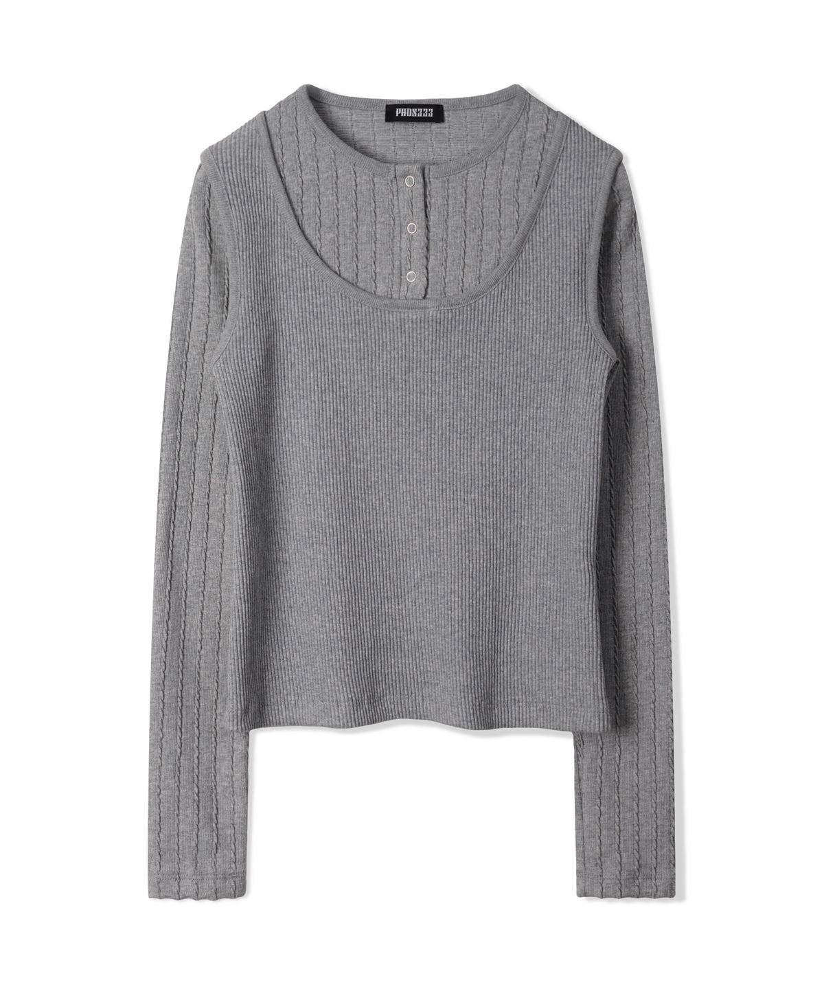 포스333(PHOS333) W Double Layered Long Sleeved