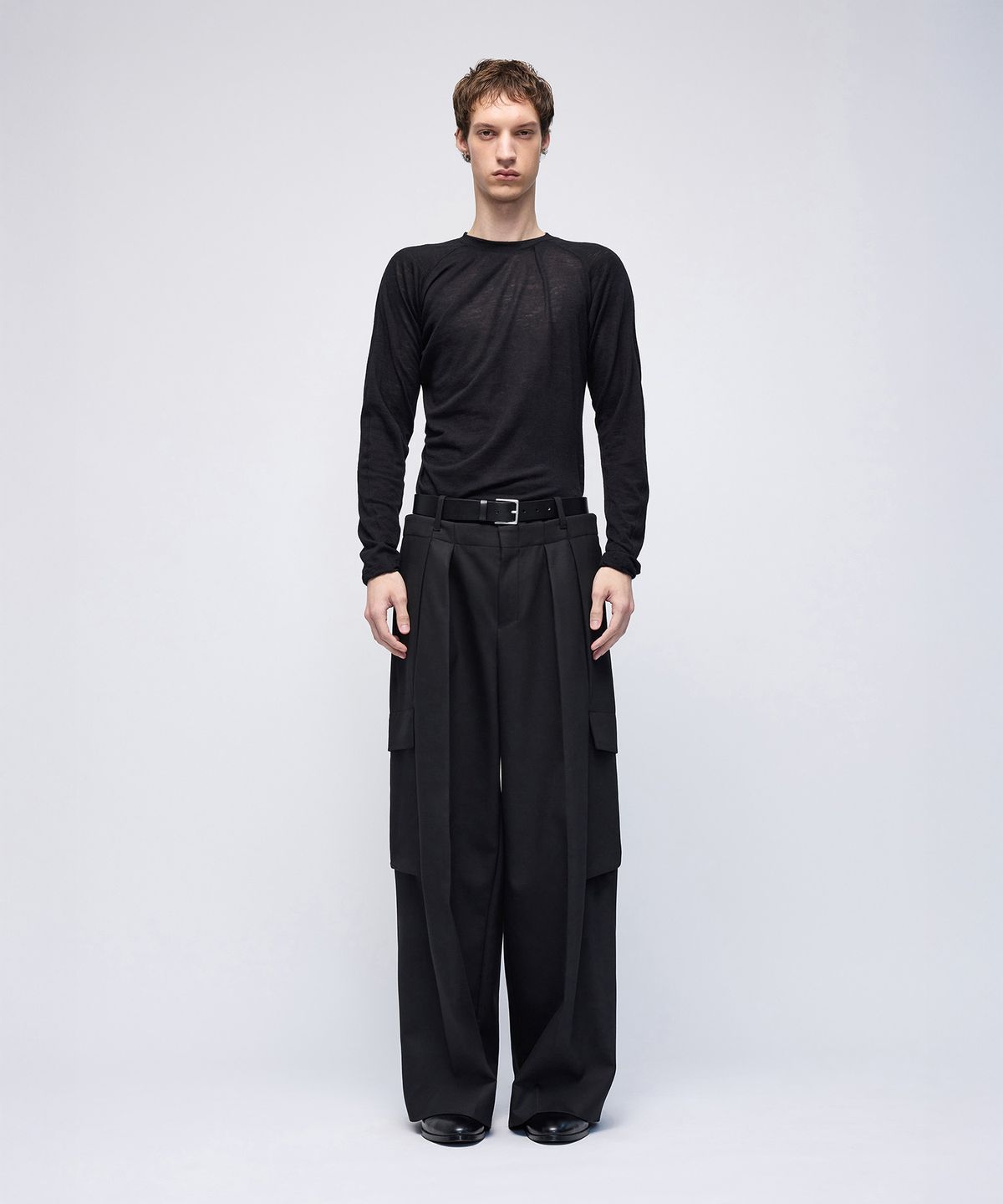 몰프(MORPH) Organism Wool Draped Long Sleeve