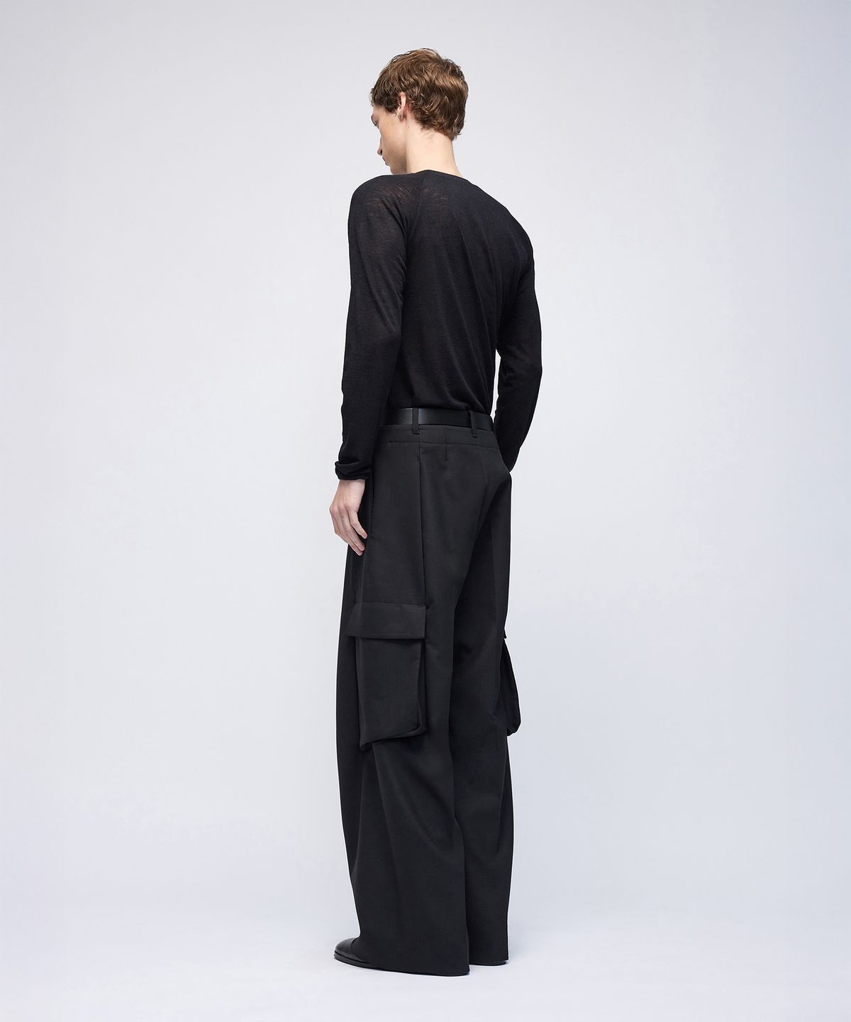 몰프(MORPH) Organism Wool Draped Long Sleeve
