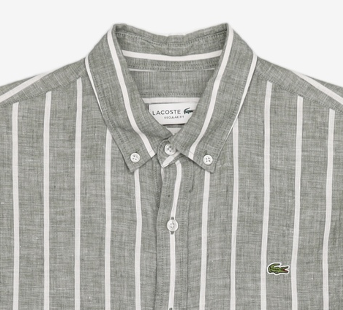 라코스테(LACOSTE) 남성 버티컬 스트라이프 셔츠 LCST CH122E-20B001 100