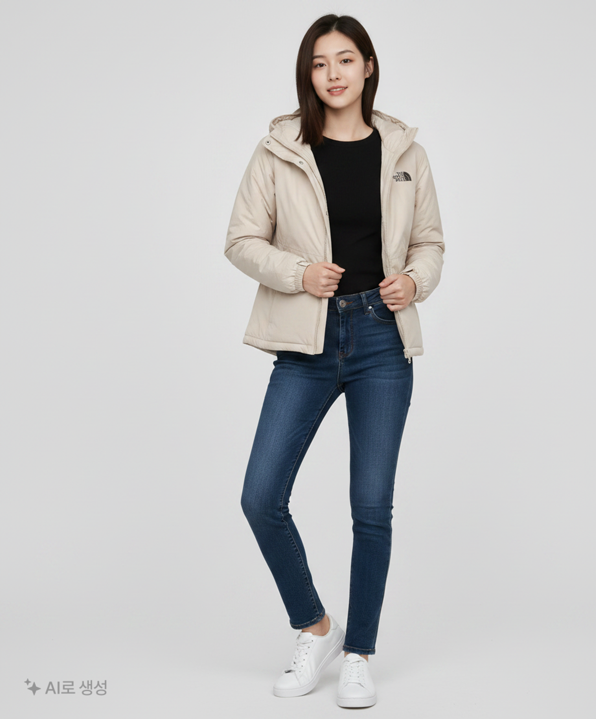 노스페이스(THE NORTH FACE) NJ3NQ54C 펠릭스 히트 후디 WHITE_SAND 90