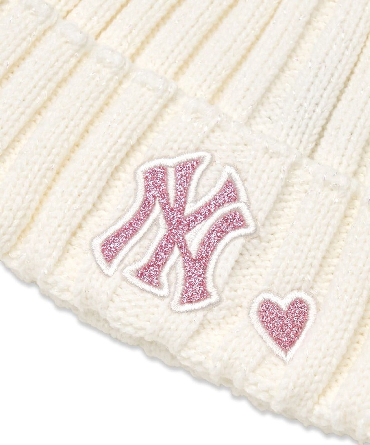 엠엘비 키즈(MLB KIDS) 스톤 여아 젤리 비니 NY (Ivory)