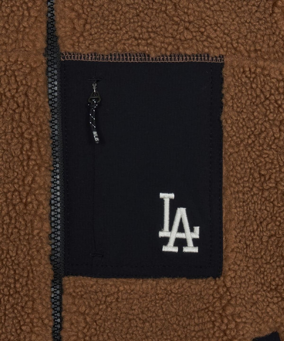 엠엘비 키즈(MLB KIDS) 아웃도어 포켓포인트 플리스 집업 LA (Camel)