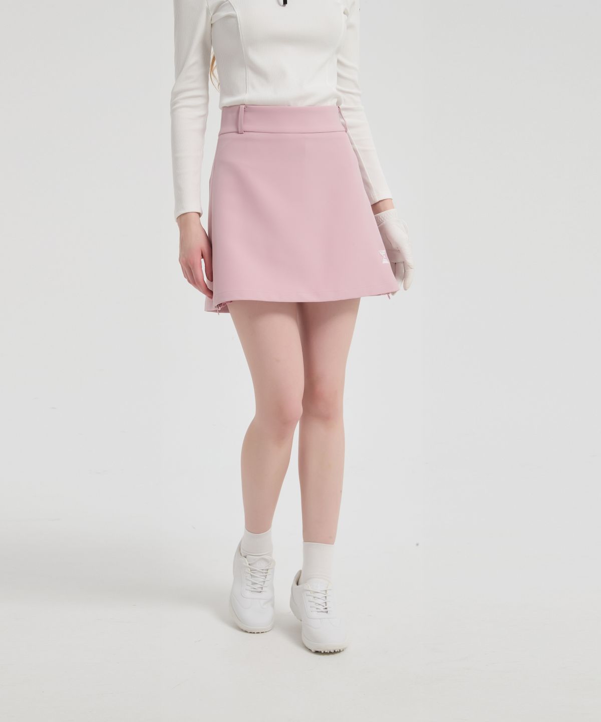 이파르카(E.PARCA) 블러쉬 히든 플리츠 에이라인 스커트