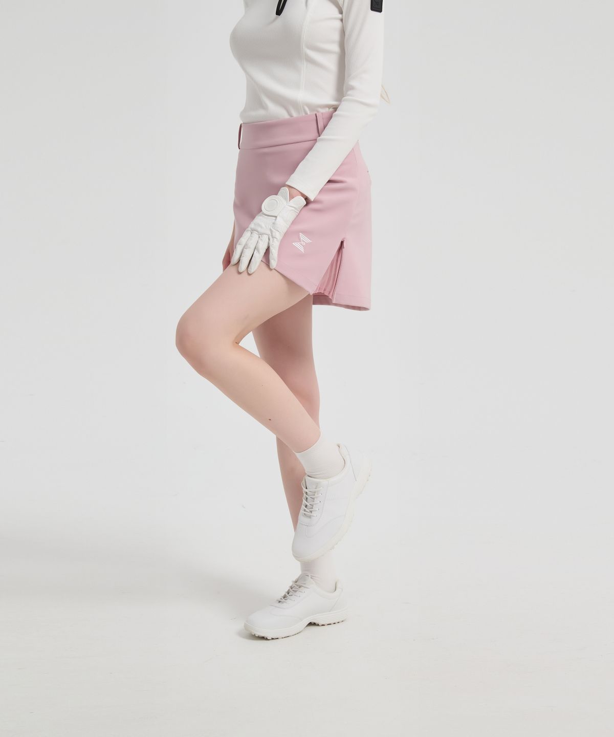 이파르카(E.PARCA) 블러쉬 히든 플리츠 에이라인 스커트
