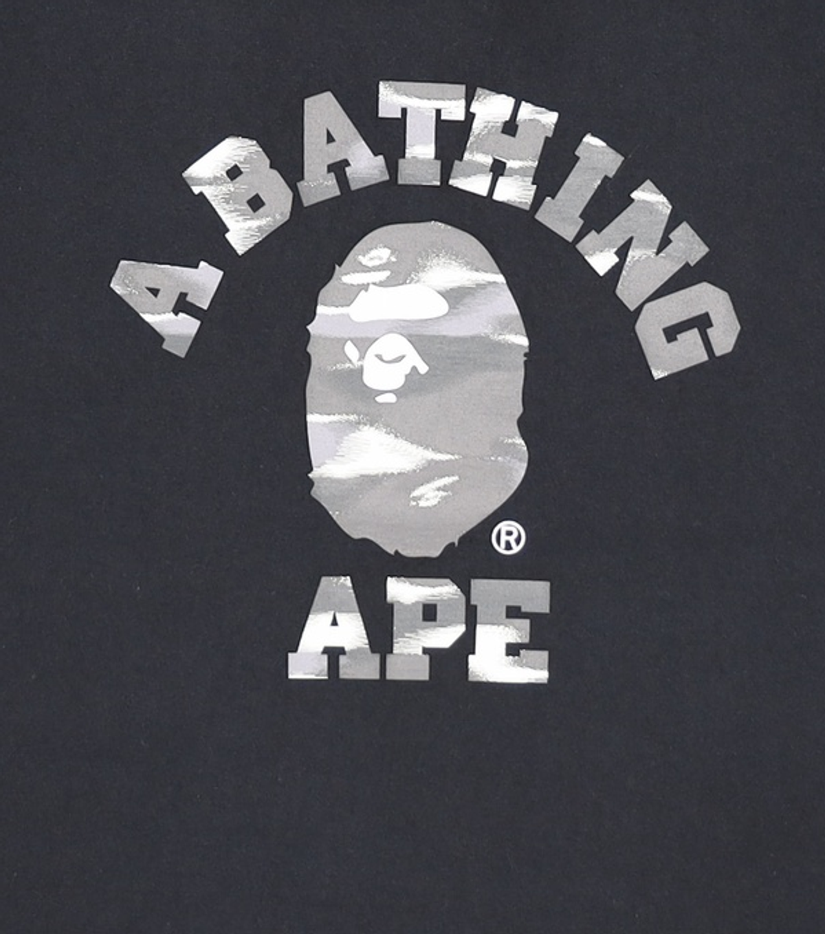 베이프(BAPE) 스크린 카모 콜리지 티셔츠(M) BLACK/BLACK M
