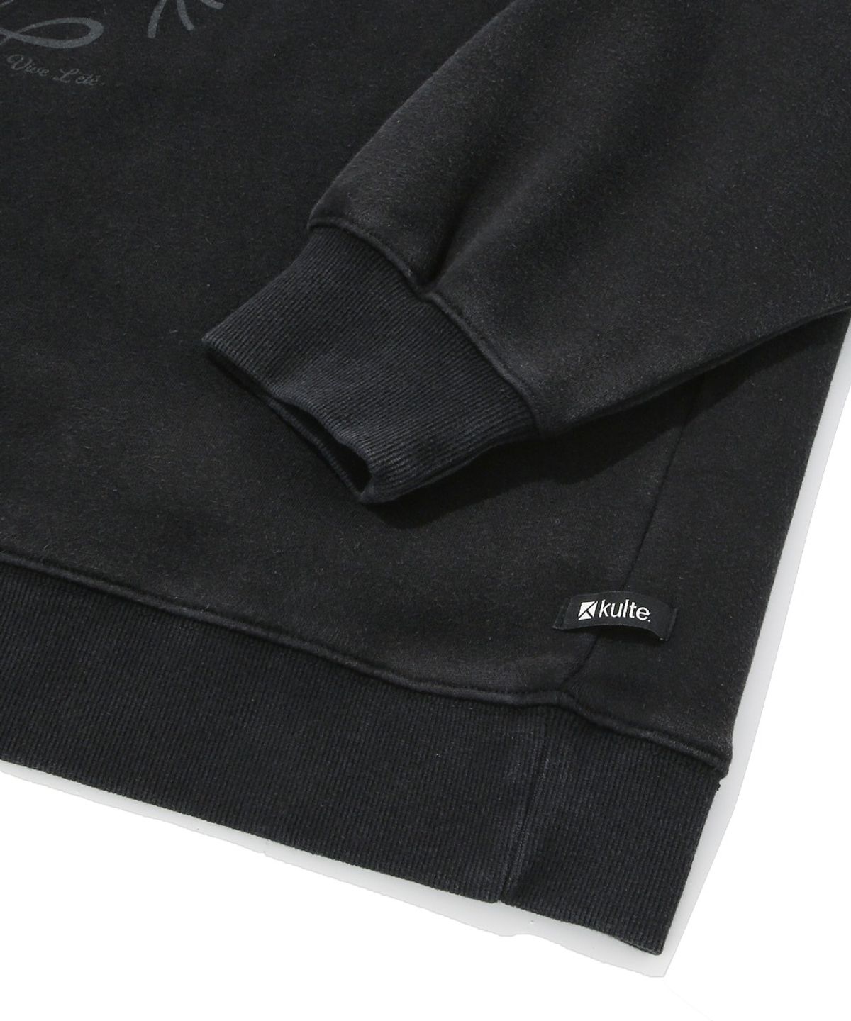 쿨트(KULTE) ROMANCE GRAPHIC PIGMENT CREWNECK_BLACK