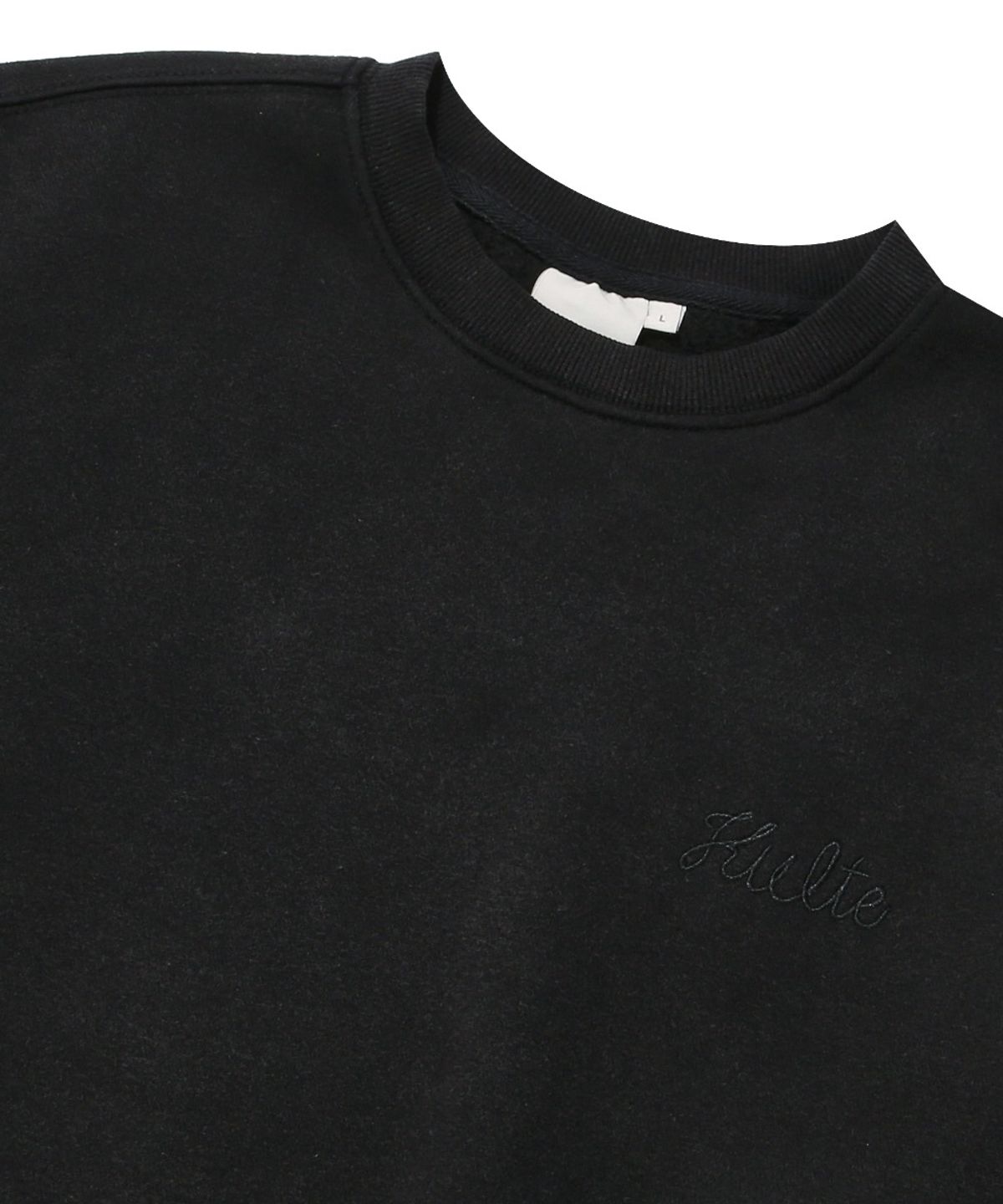 쿨트(KULTE) KULTE LOGO EMB PIGMENT CREWNECK_BLACK