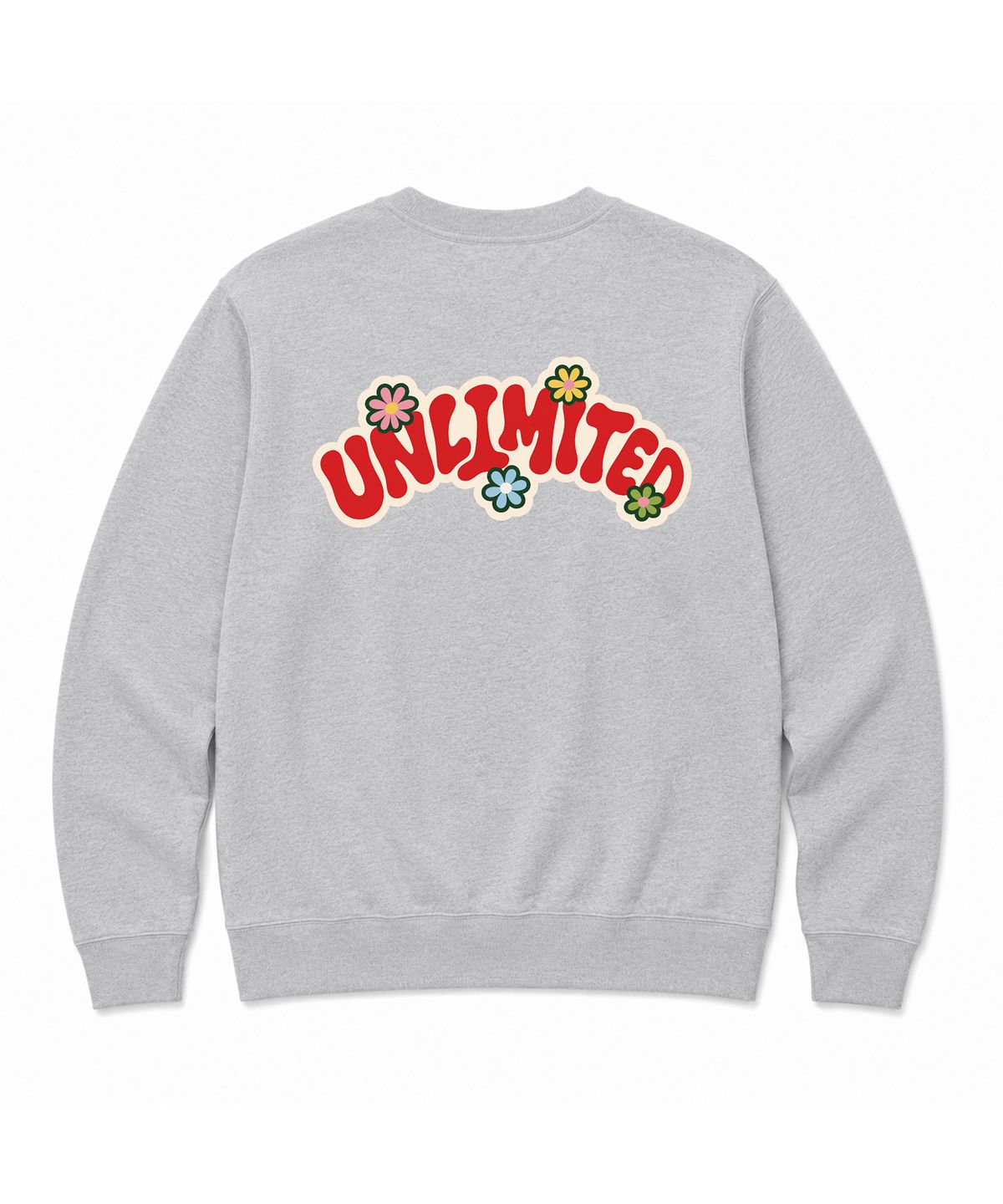 언리미트(UNLIMIT) CARTOON FLOWER CREWNECK (U26DTTS46W)