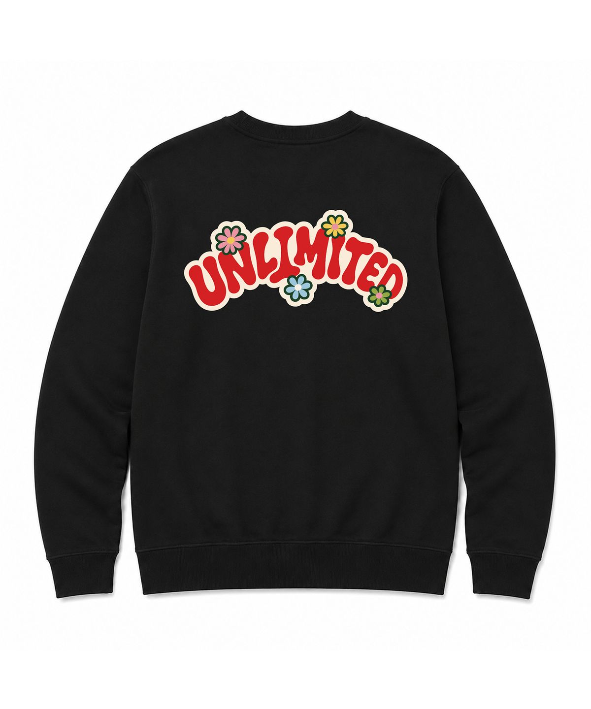 언리미트(UNLIMIT) CARTOON FLOWER CREWNECK (U26DTTS46W)