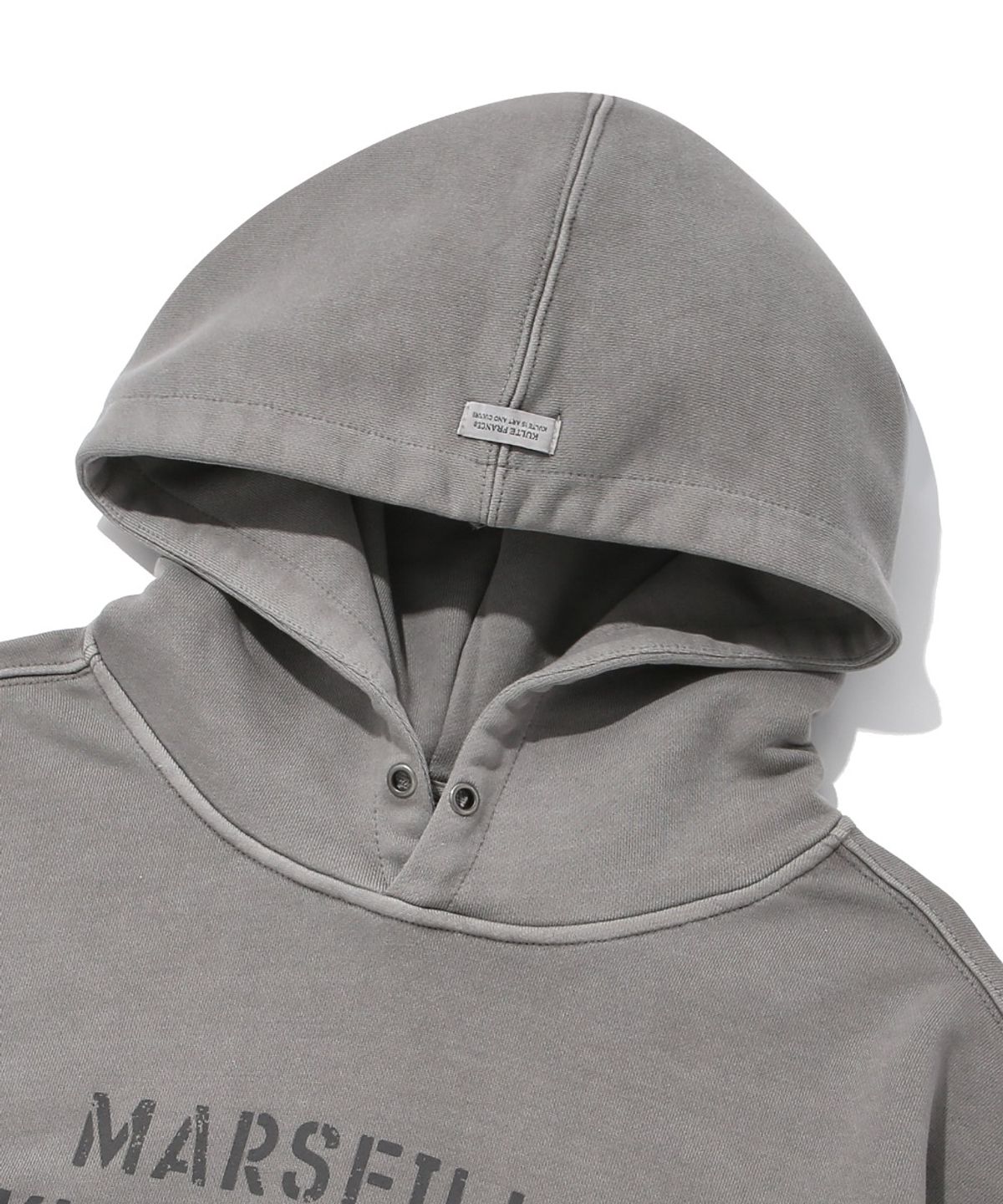 쿨트(KULTE) PIGMENT ART GRAPHIC TERRY HOODIE_GREY