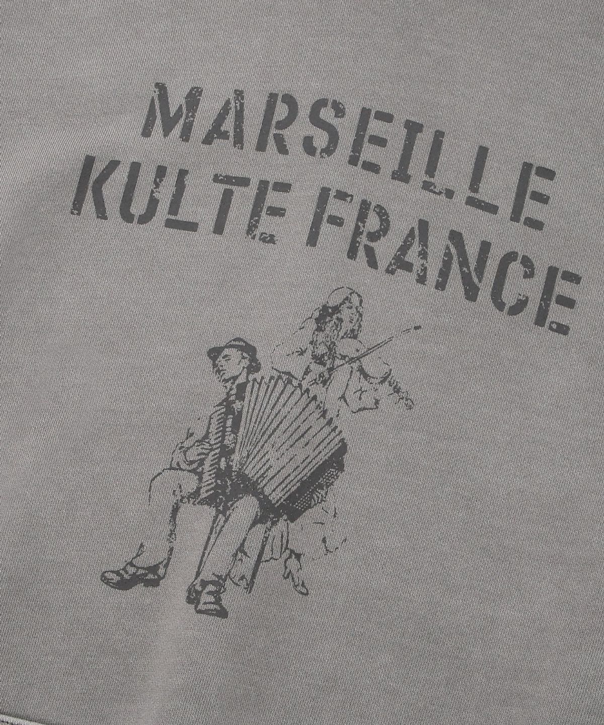 쿨트(KULTE) PIGMENT ART GRAPHIC TERRY HOODIE_GREY