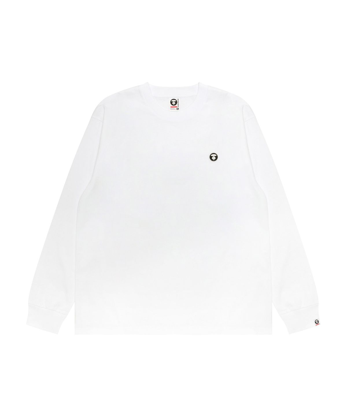 에이프(AAPE) Moonface 로고 롱슬리브 티셔츠 화이트 / AAPLTM1947XXRWHX