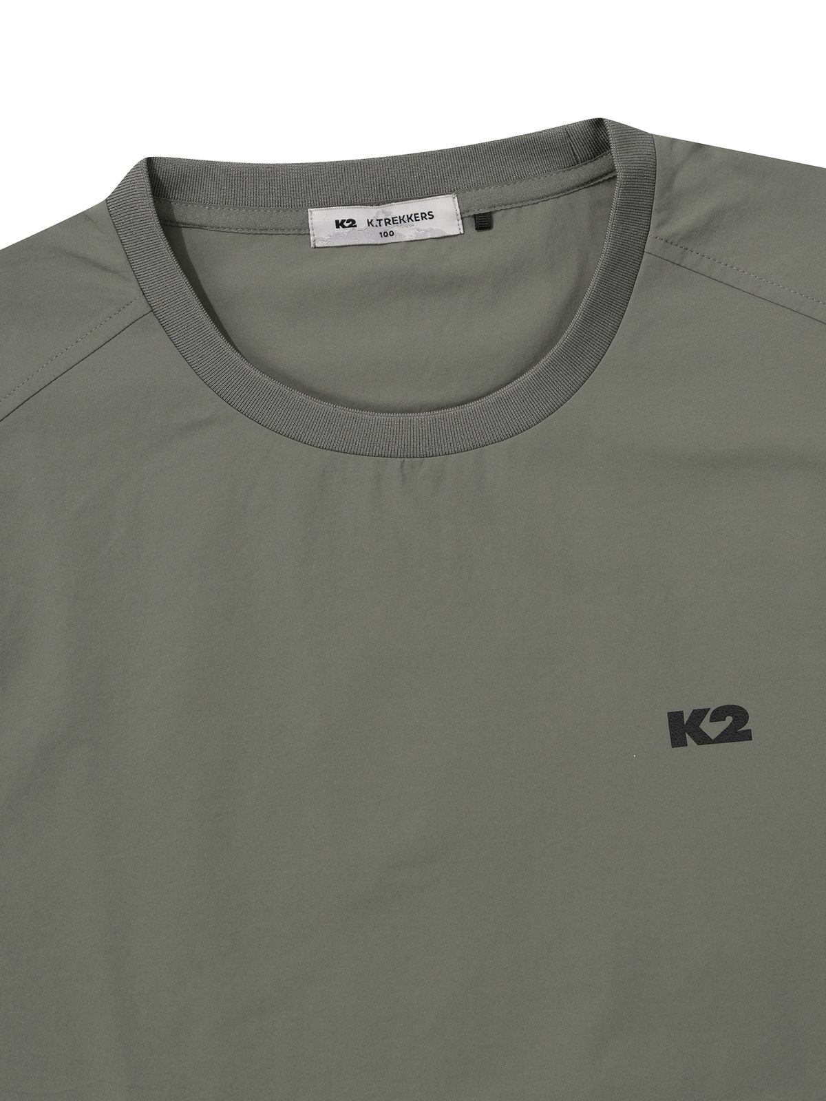 케이투(K2) KTR 락(ROCK) 우븐 라운드 티셔츠_DARK KHAKI GREY