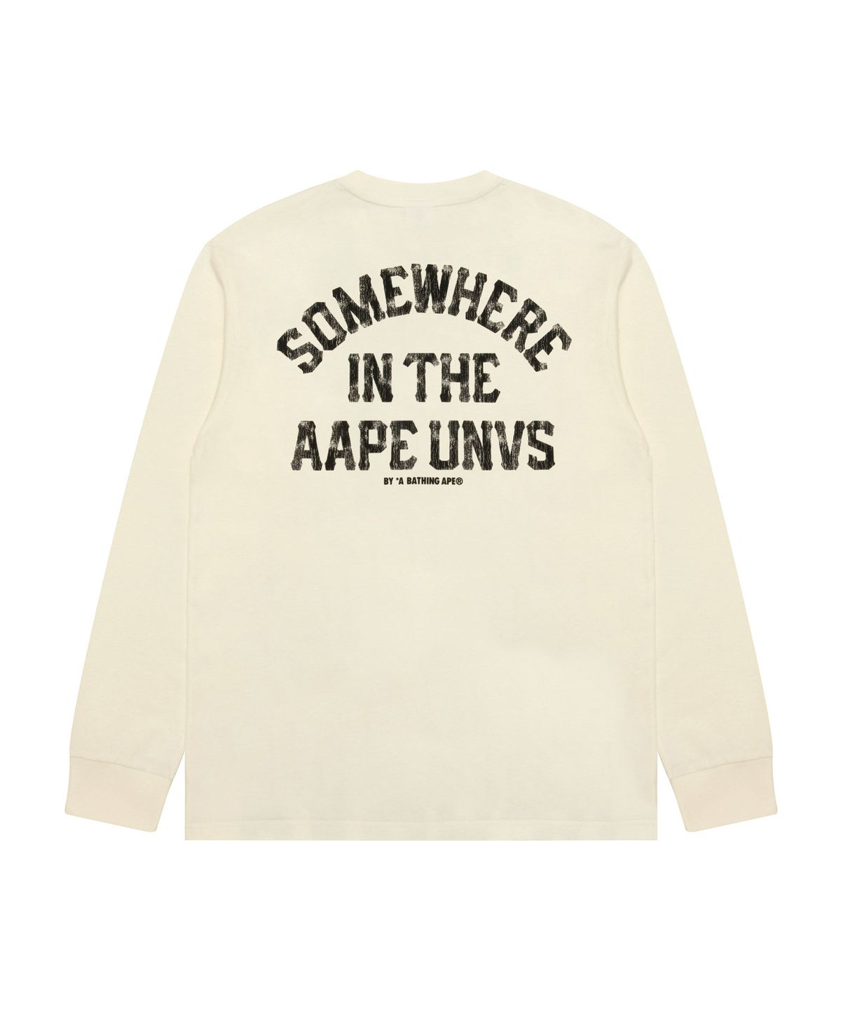에이프(AAPE) AAPEUNVS 롱슬리브 티셔츠 아이보리 / AAPLTM1971XXRIVX