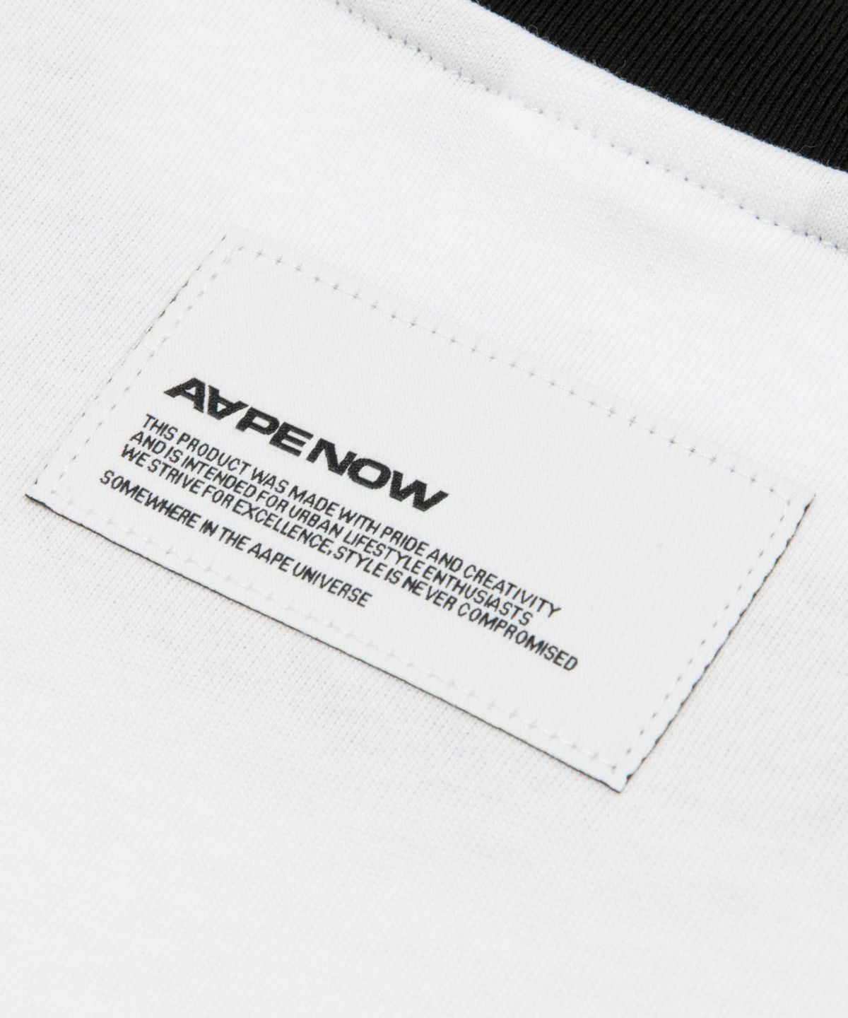에이프(AAPE) AAPENOW Spades Moonface 로고 롱 티셔츠 블랙 / AAPLTM1948XXRBKX