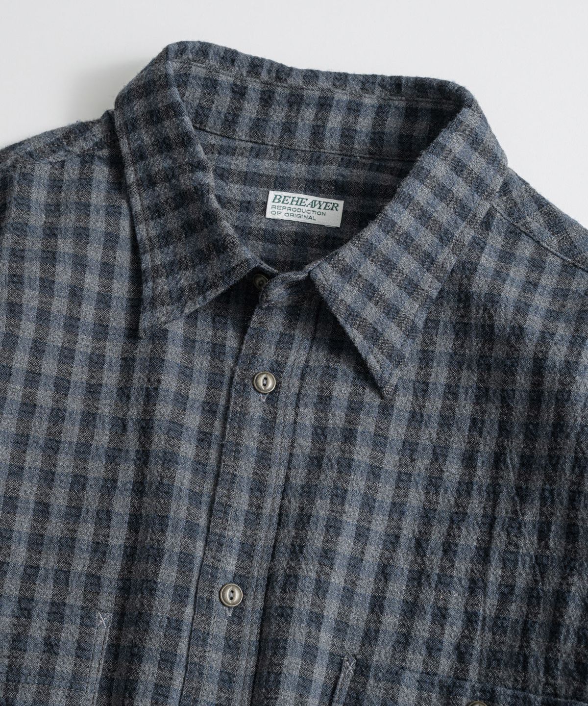 비헤비어(BEHEAVYER) BOILED C/W ROVER SHIRTS navy