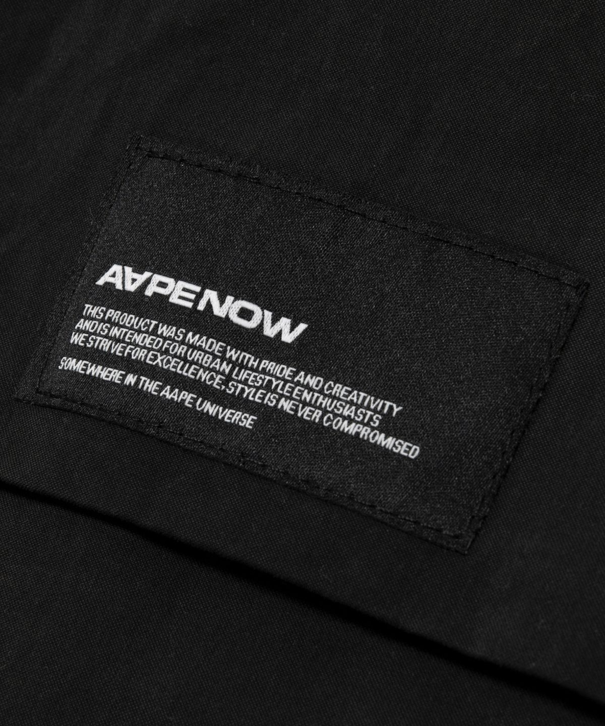 에이프(AAPE) AAPENOW Moonface 카고 팬츠 블랙 / AAPPTMD645XXRBKX