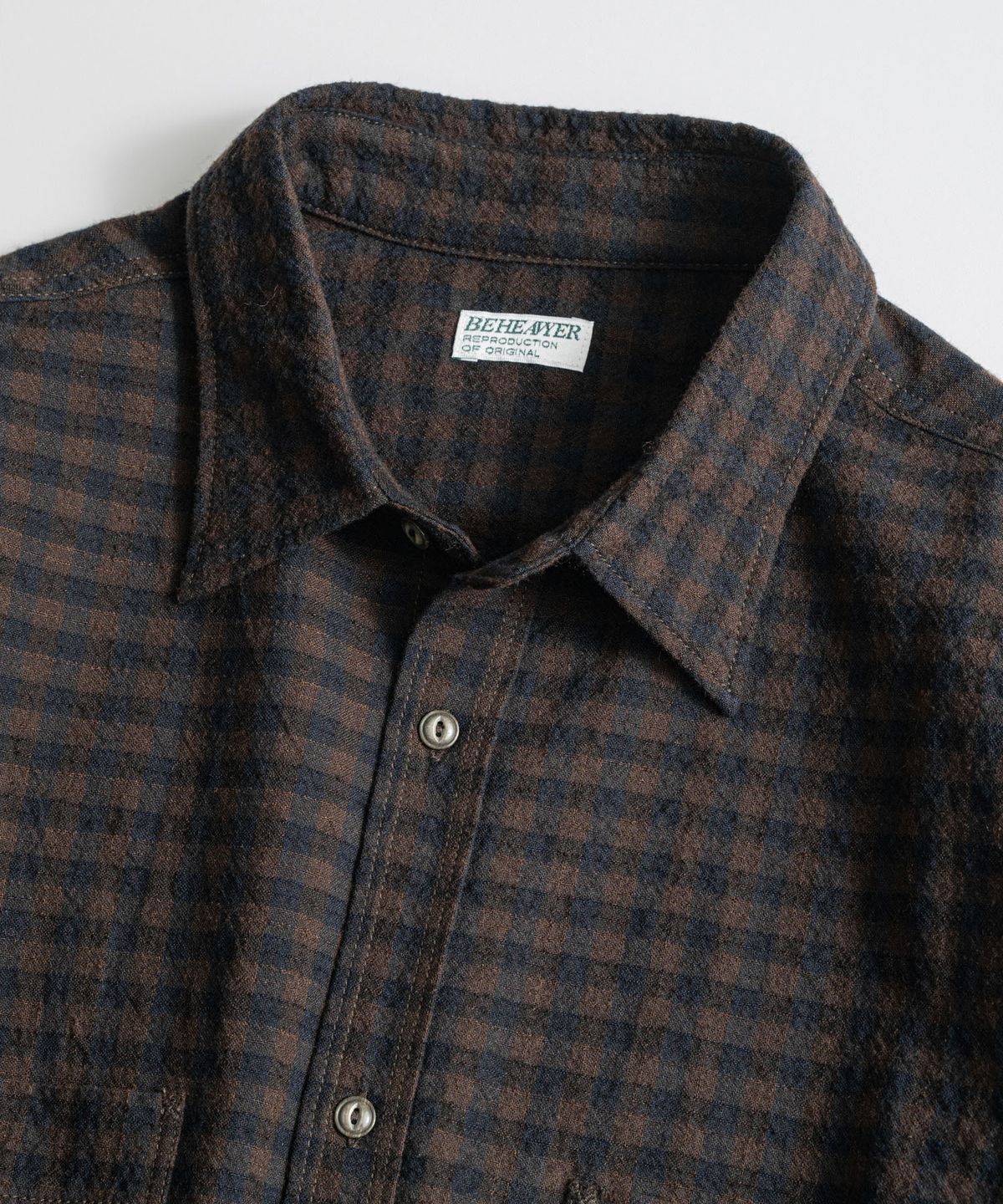 비헤비어(BEHEAVYER) BOILED C/W ROVER SHIRTS brown