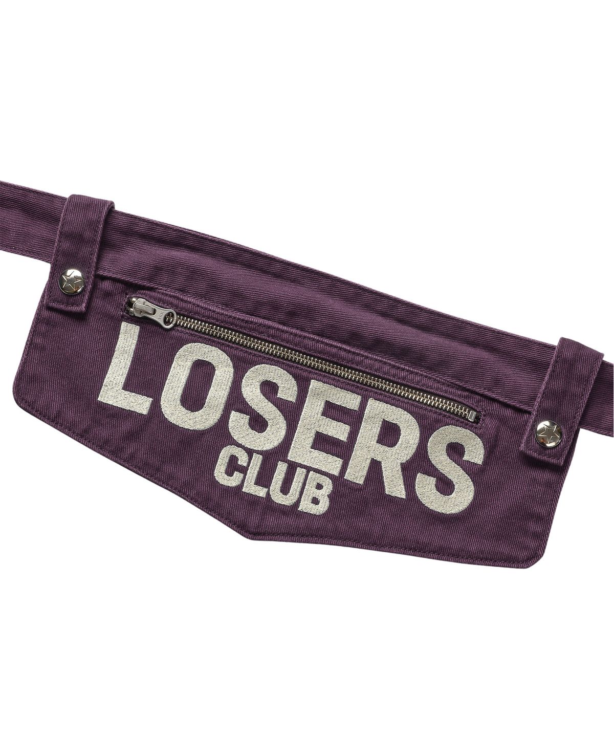 루저스클럽(LOSERS CLUB) 크로스 버튼 와이드 코튼 벨트백 팬츠 퍼플