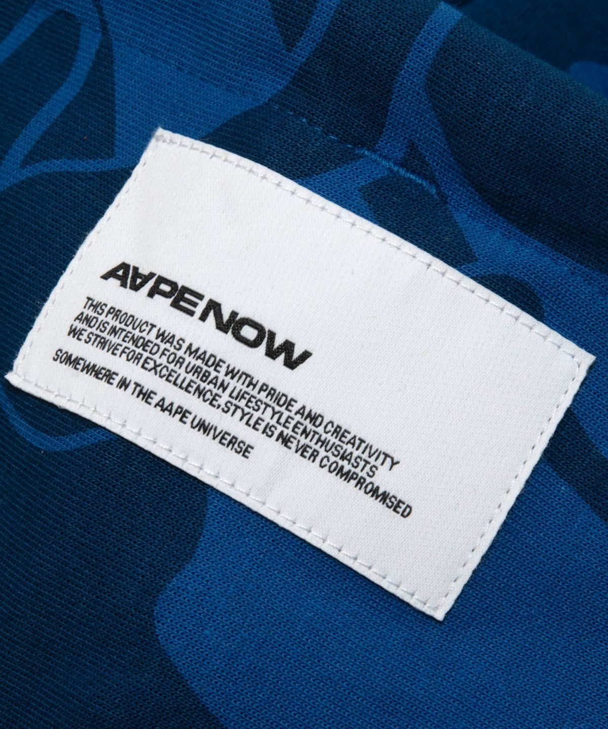 에이프(AAPE) AAPENOW Spades Moonface 카모 후디 블루 / AAPSWMD380XXRBLX