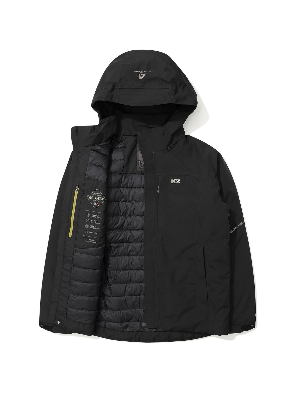 케이투(K2) ALP 고어텍스(GORETEX) 방수 다운 자켓_Black