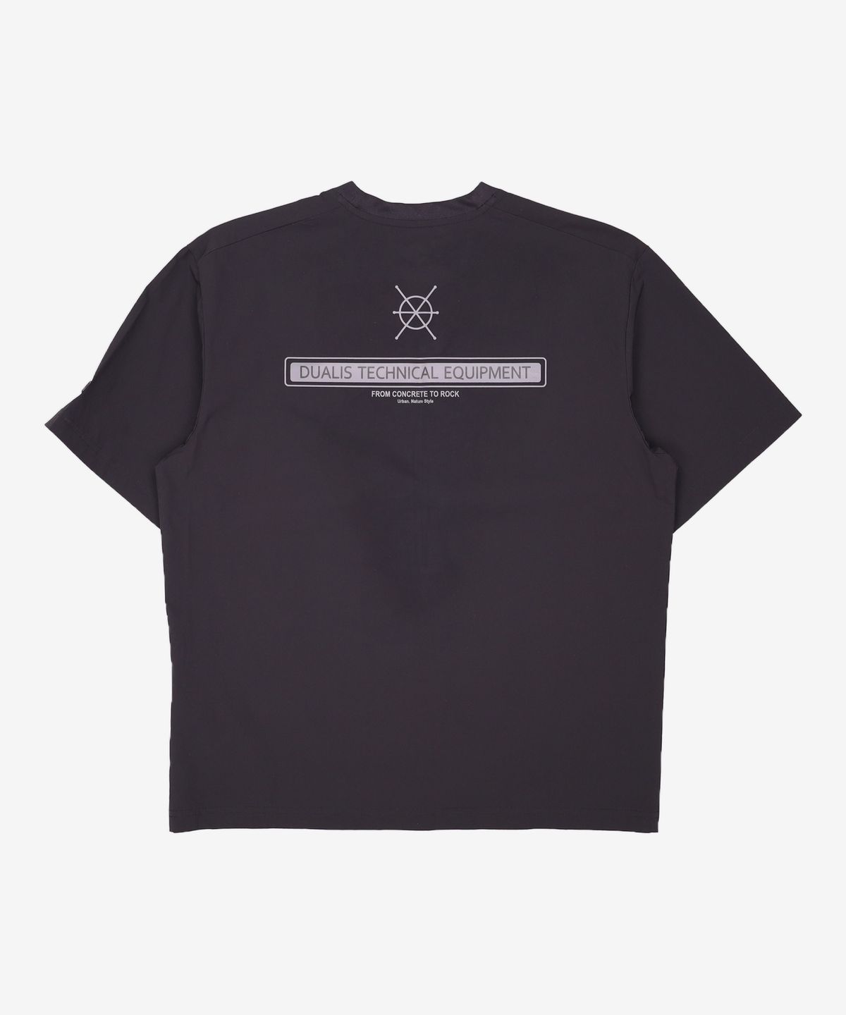 데상트(DESCENTE) 듀얼리스 와펜 우븐 반팔 티셔츠 블랙(SP221DTS44) L