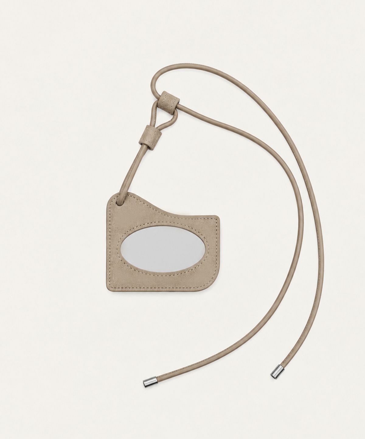 넛넛(NUTNUT) Tie Mirror Keyring - BEIGE
