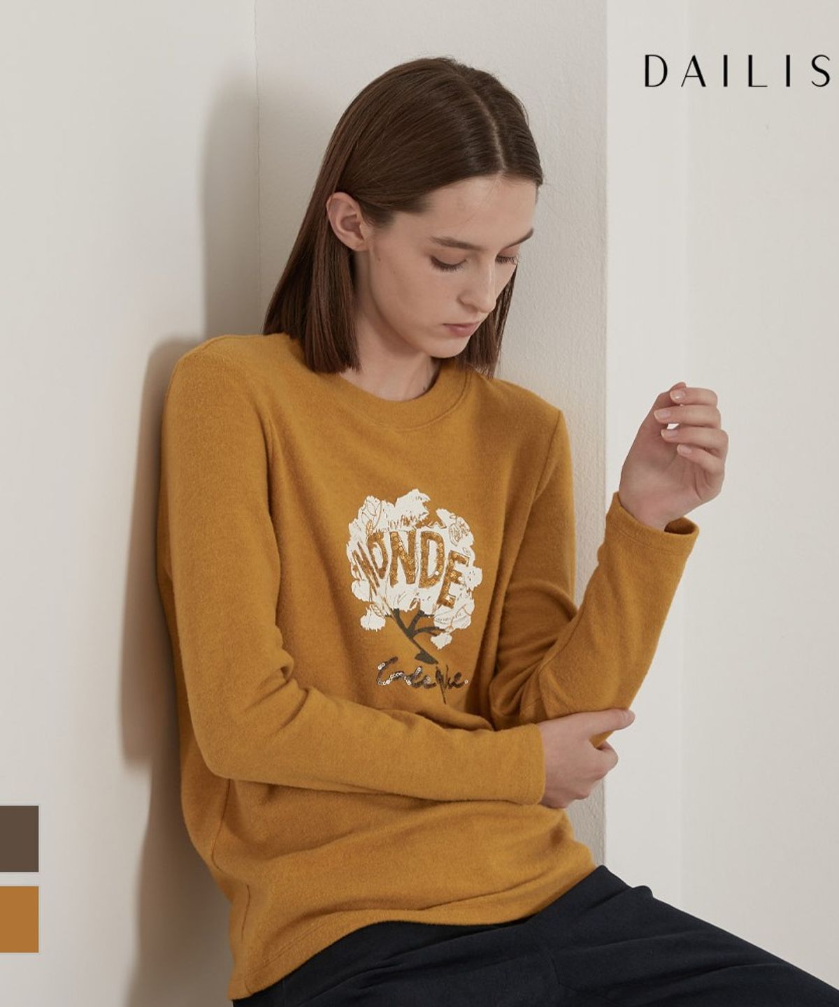 데일리스트(DAILIST) 원포인트 라운드 티셔츠_MDBALYW9141