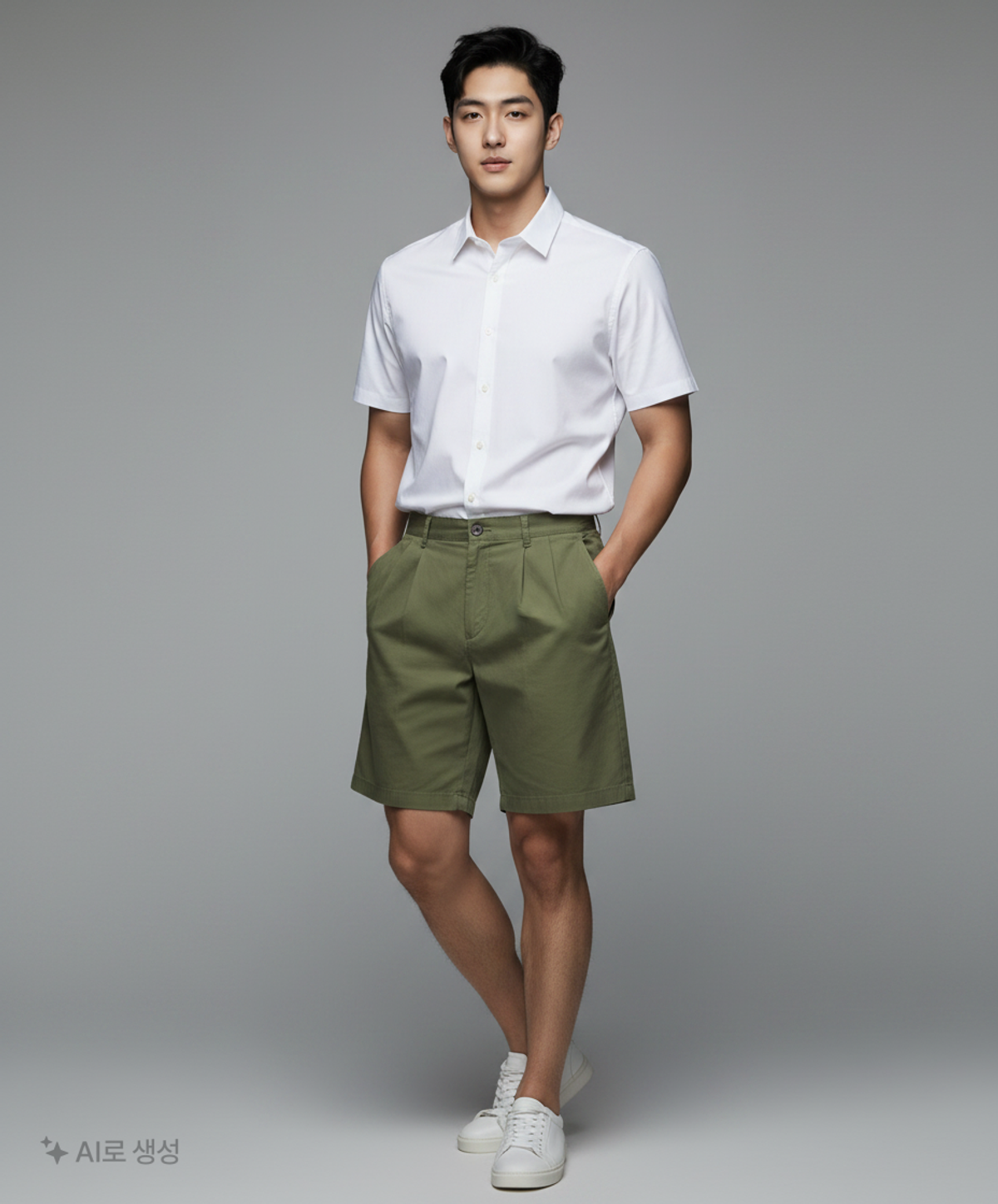 수아레(SUARE) 데일리 2-TUCK 하프 코튼 팬츠 - 5 COLOR L