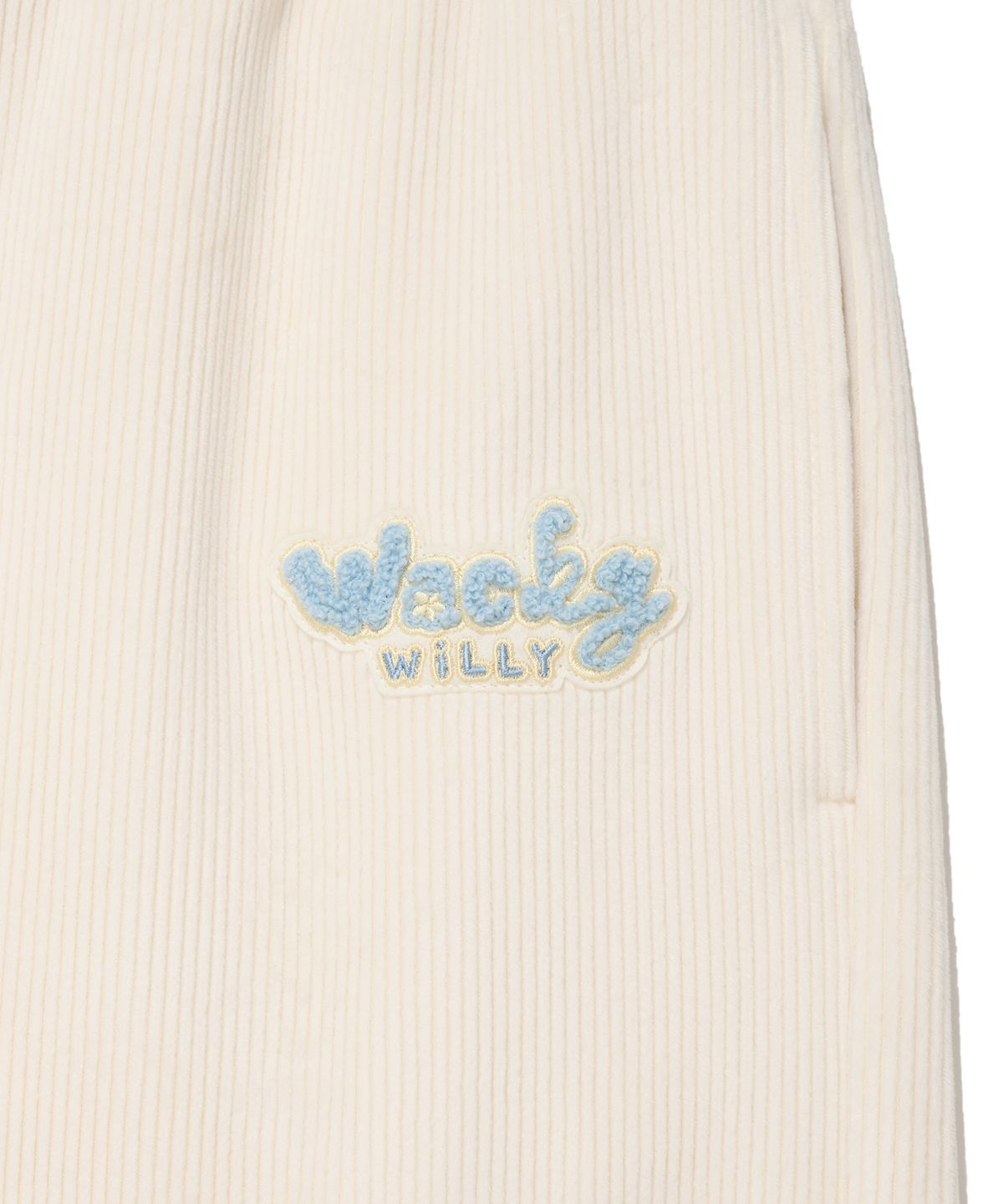 와키윌리(WACKY WILLY) 우먼스 벨로 코듀로이 스웻팬츠 크림